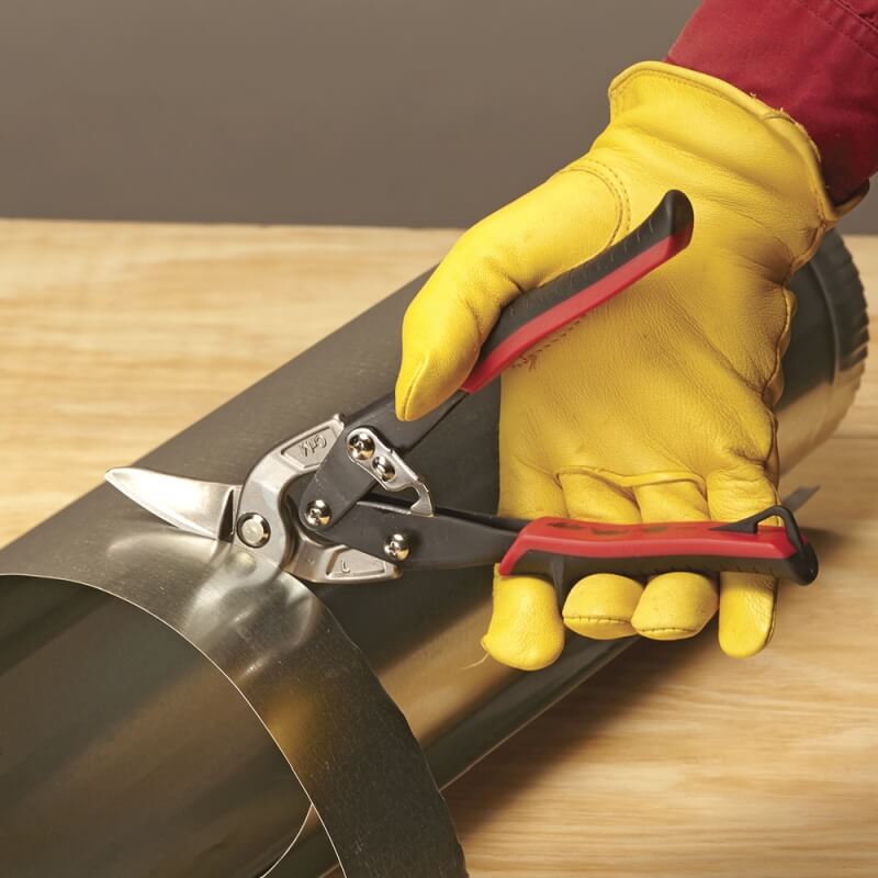 Malco Offset Aviation Snips Left (Red) - Image 2
