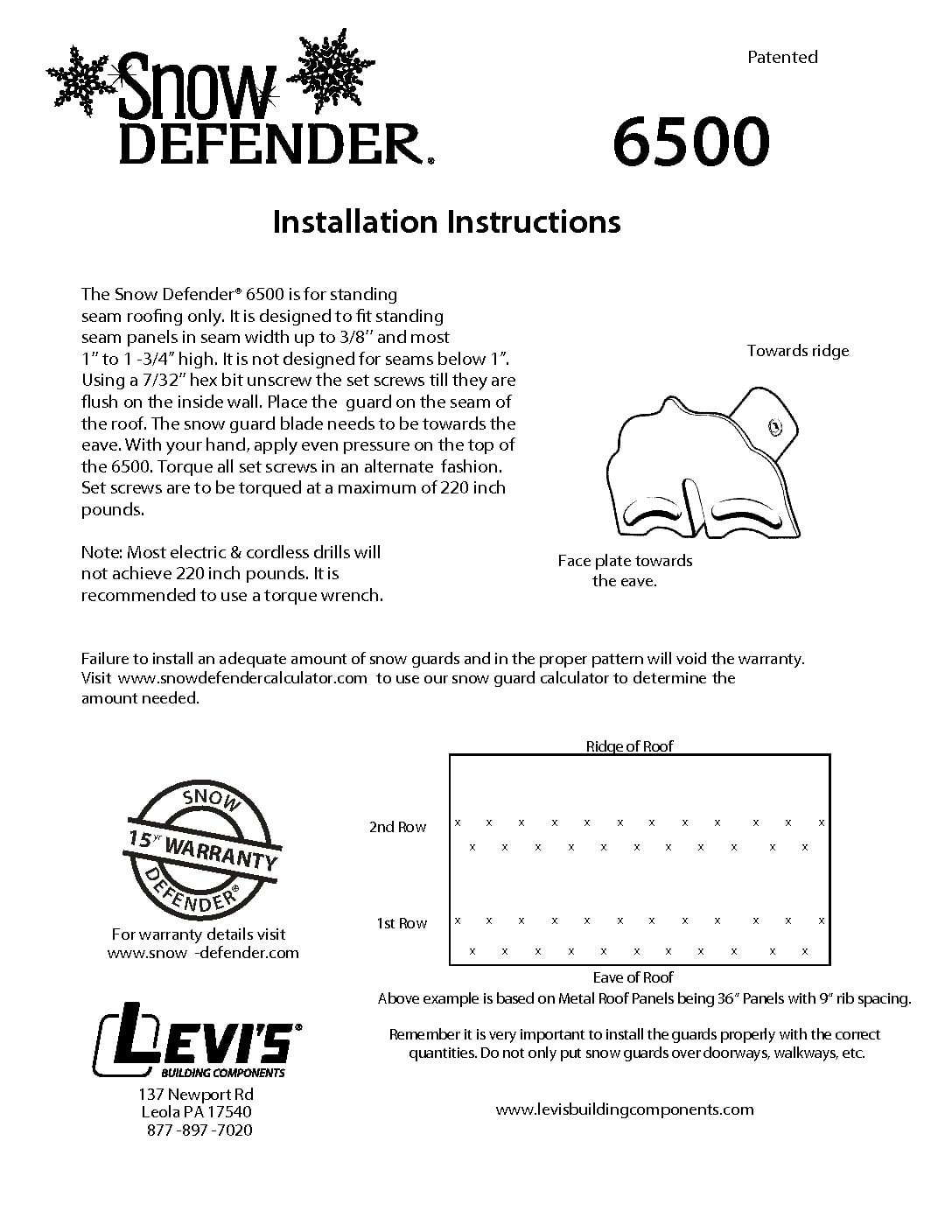 Snow Defender 6500- Powder Coated Snow Guard - Image 5