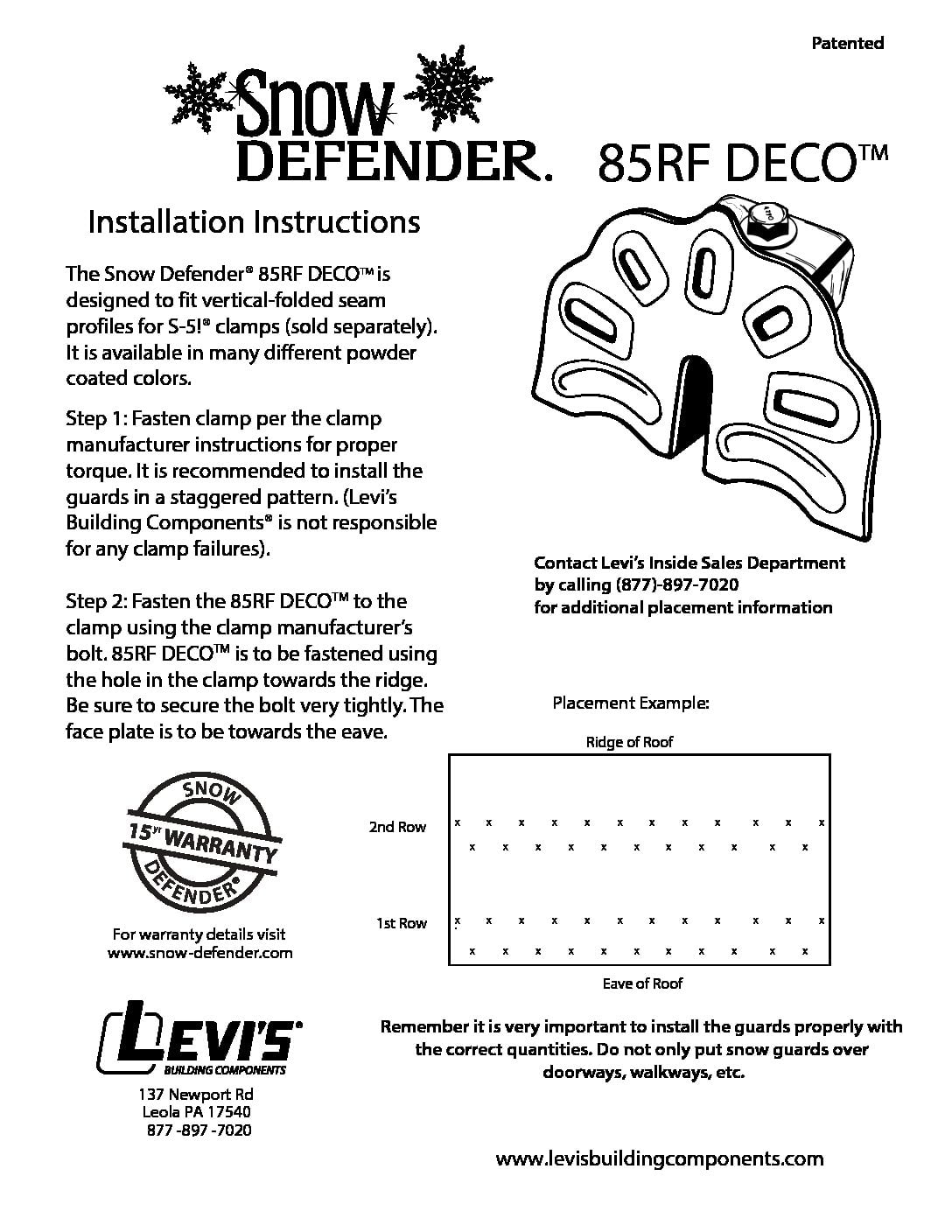 Snow Defender 85RF- Powder Coated Snow Guard - Image 5