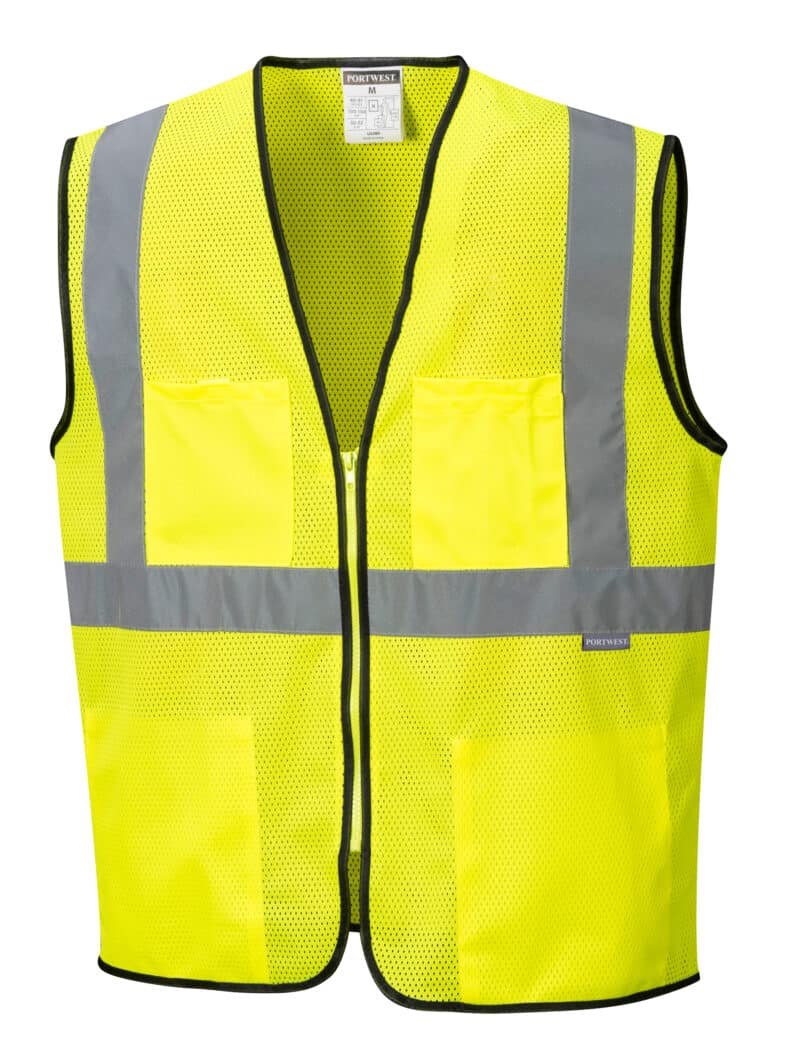 Portwest US380 Tampa Mesh Vest- Yellow