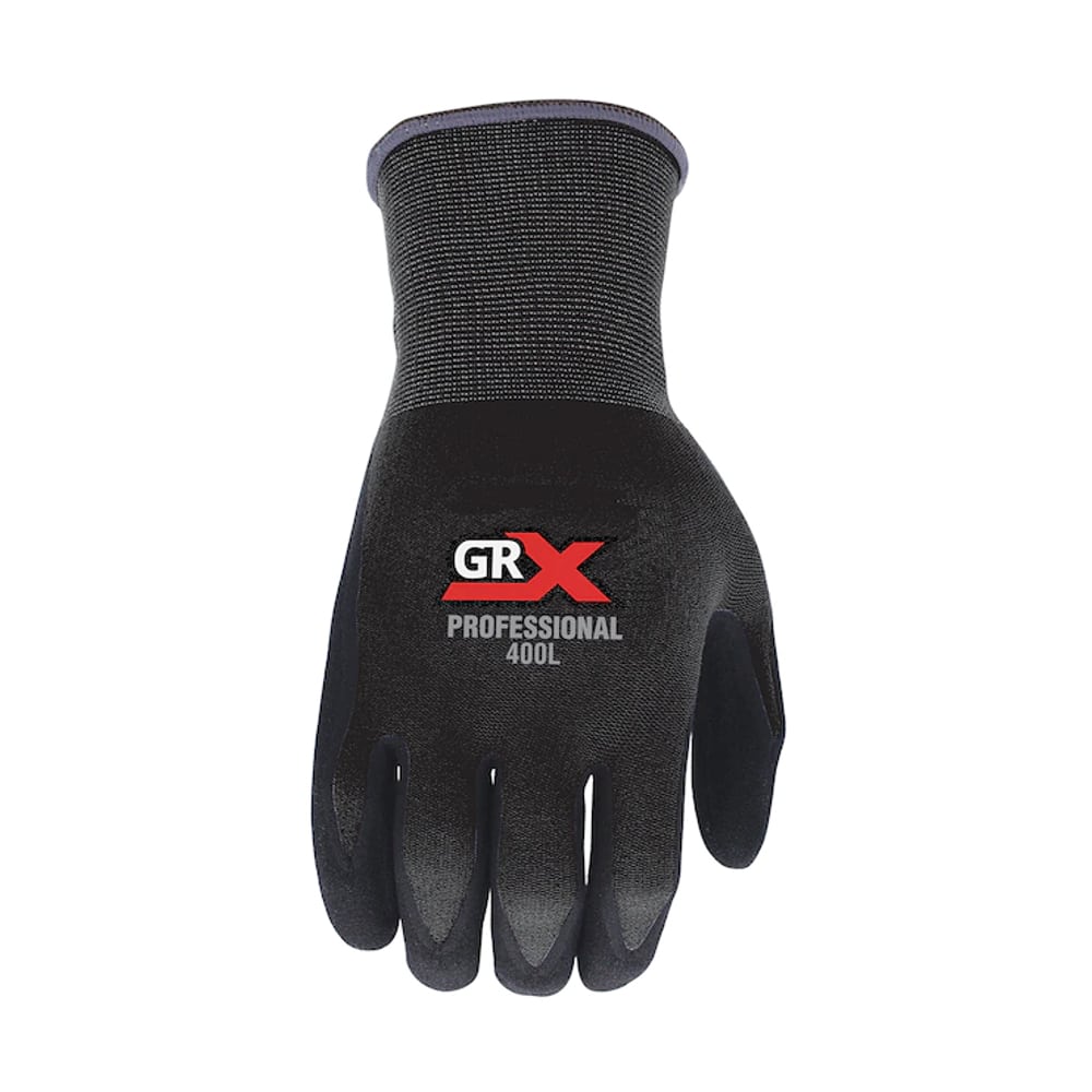 GRXPRO400 PRO Series Nitrile Dipped Multipurpose Gloves- Black