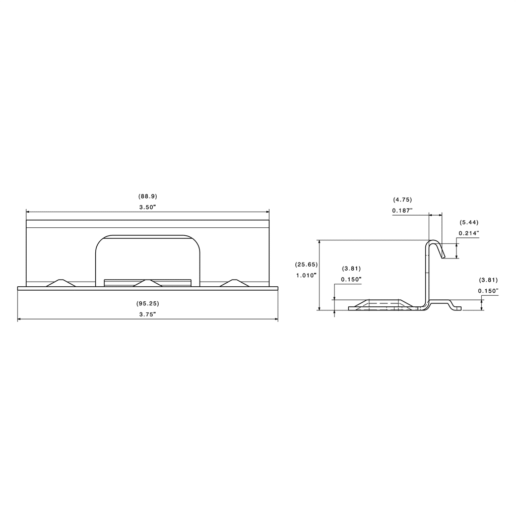 1" HC100 Snap Lock Clip (18ga Galvanized) - Image 3
