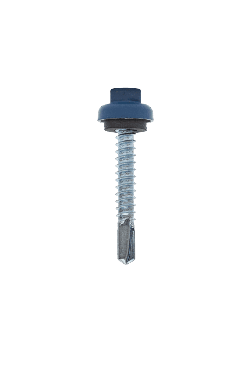 #12 ProZ Aluminum Cap Metal to Metal EPDM Washered Fasteners – Bag of 250 - Corrugated Metal Roofing Screws from Supply Maverick